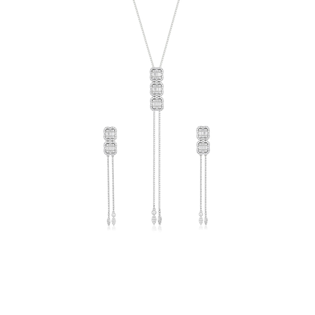 Baguette Lariat Set