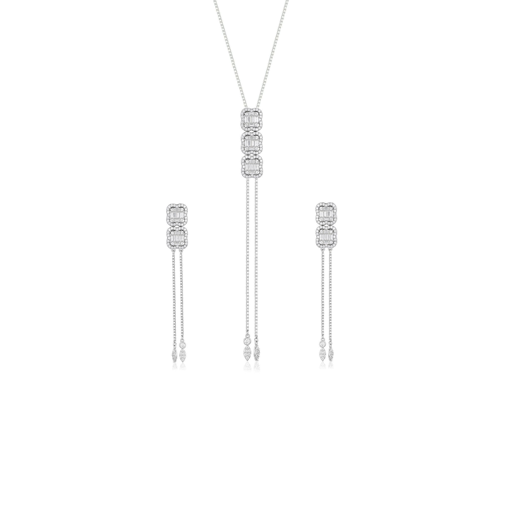 Baguette Lariat Set