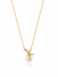 Bow Pearl Necklace