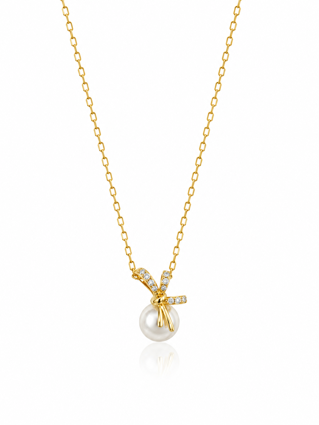 Bow Pearl Necklace