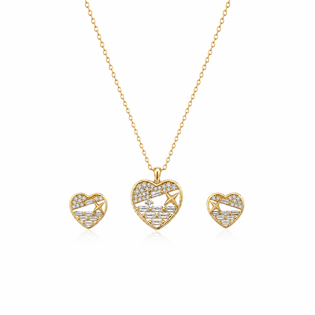Northern Heart Pendant Set