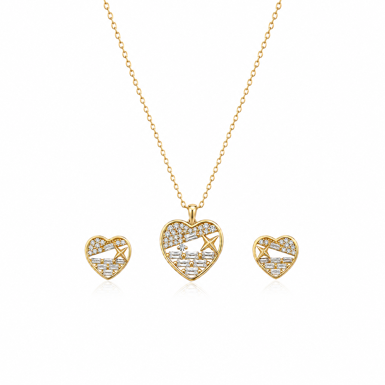Northern Heart Pendant Set