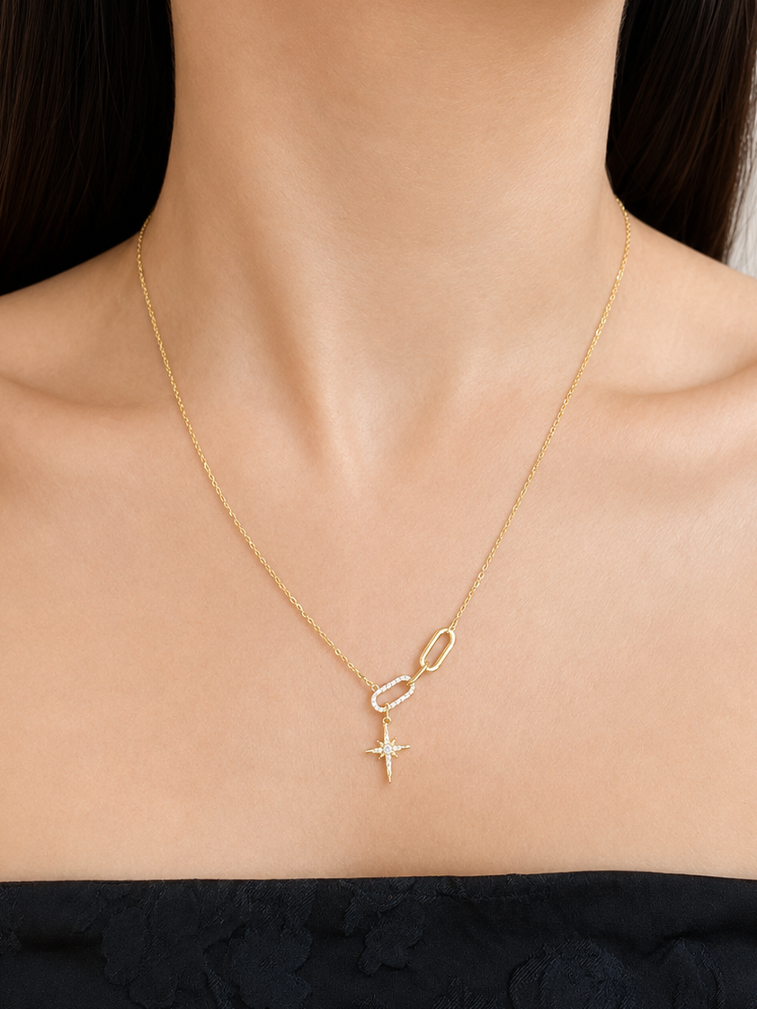 North Star Link Necklace