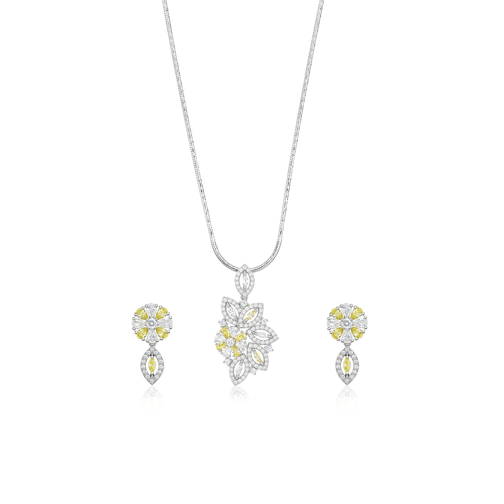 Citrine Garden Pendant Set