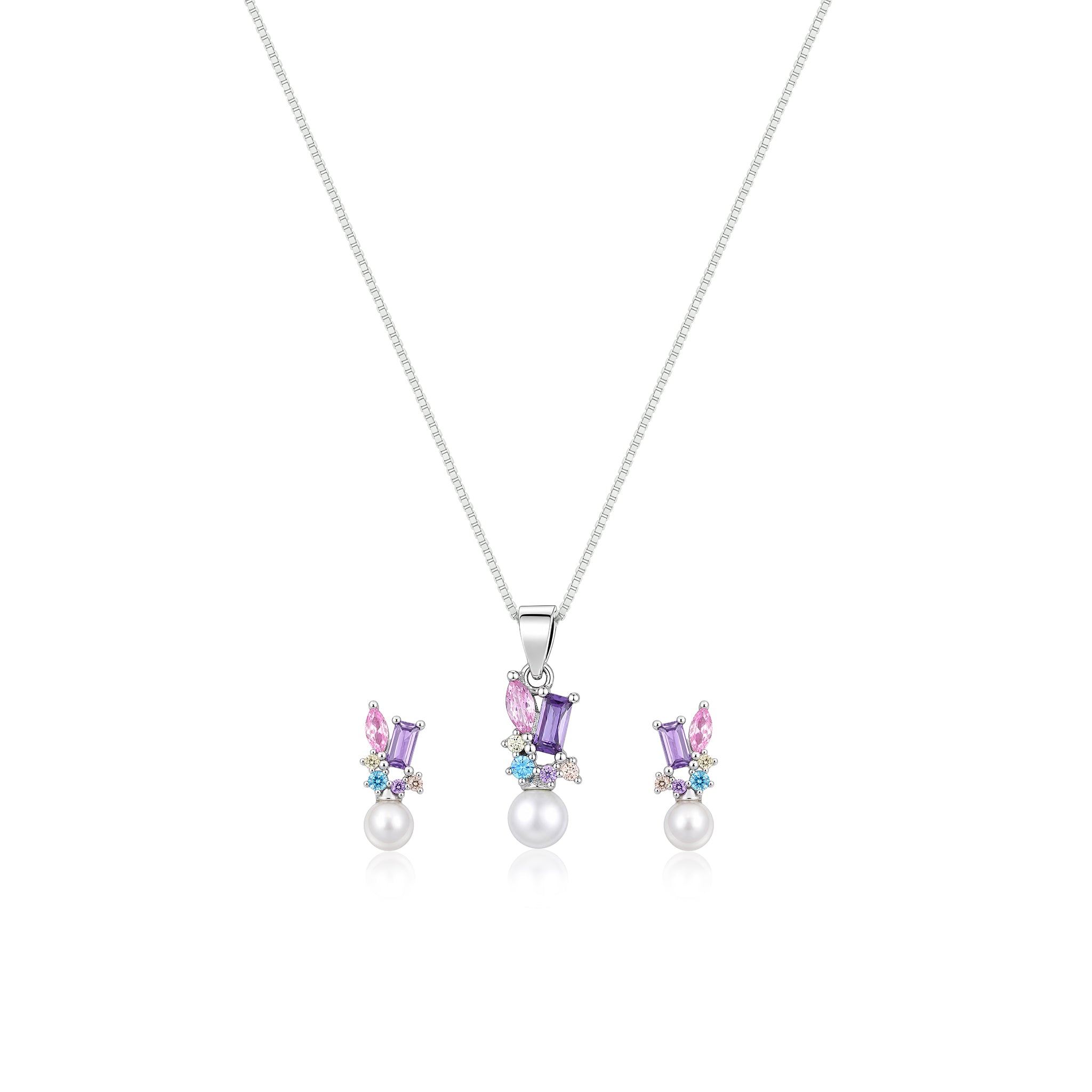 Confetti Pearl Pendant Set