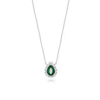 Emerald Teardrop Necklace Set