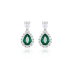 Emerald Teardrop Necklace Set