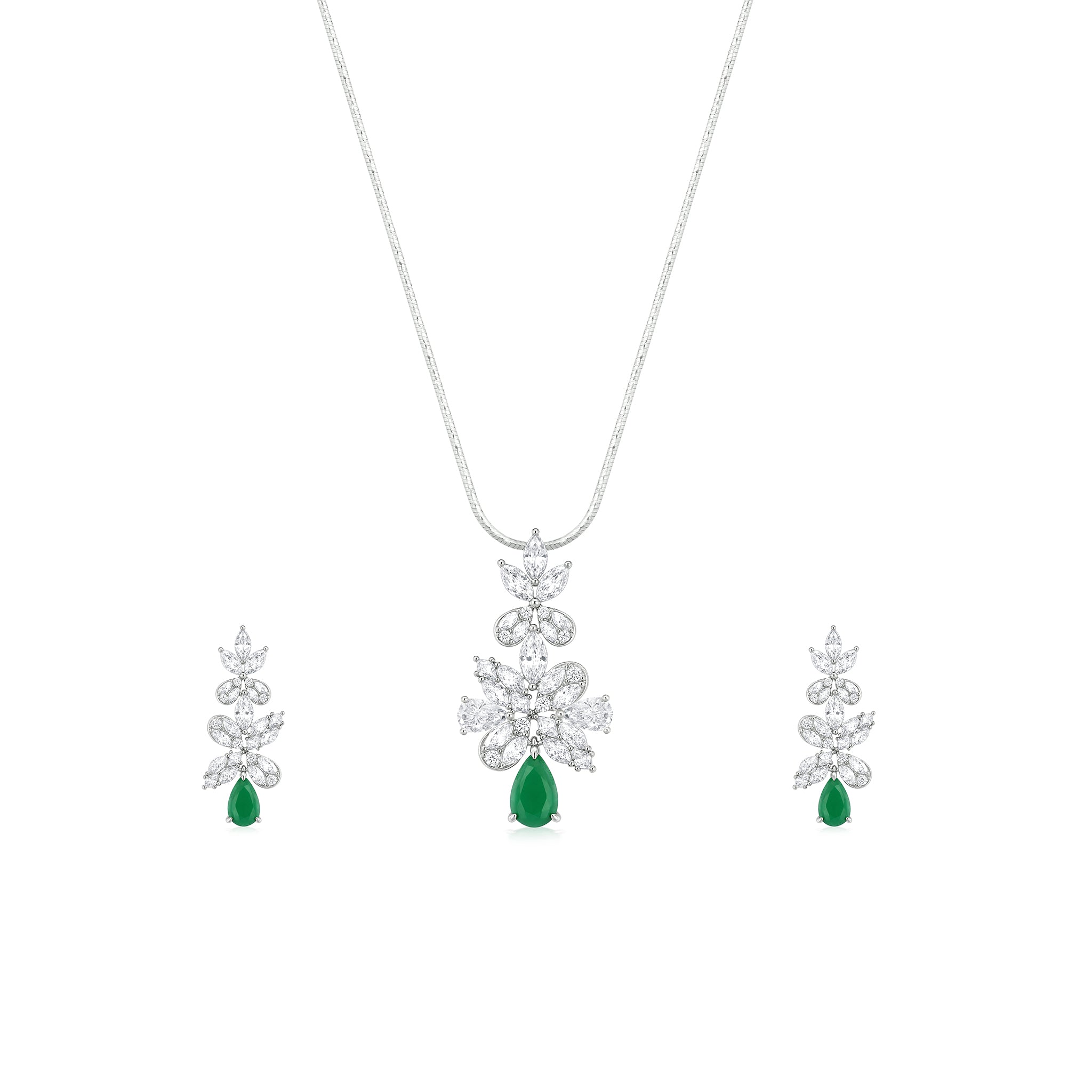 Emerald Vine Pendant Set