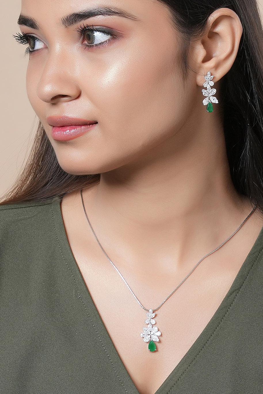Emerald Vine Pendant Set