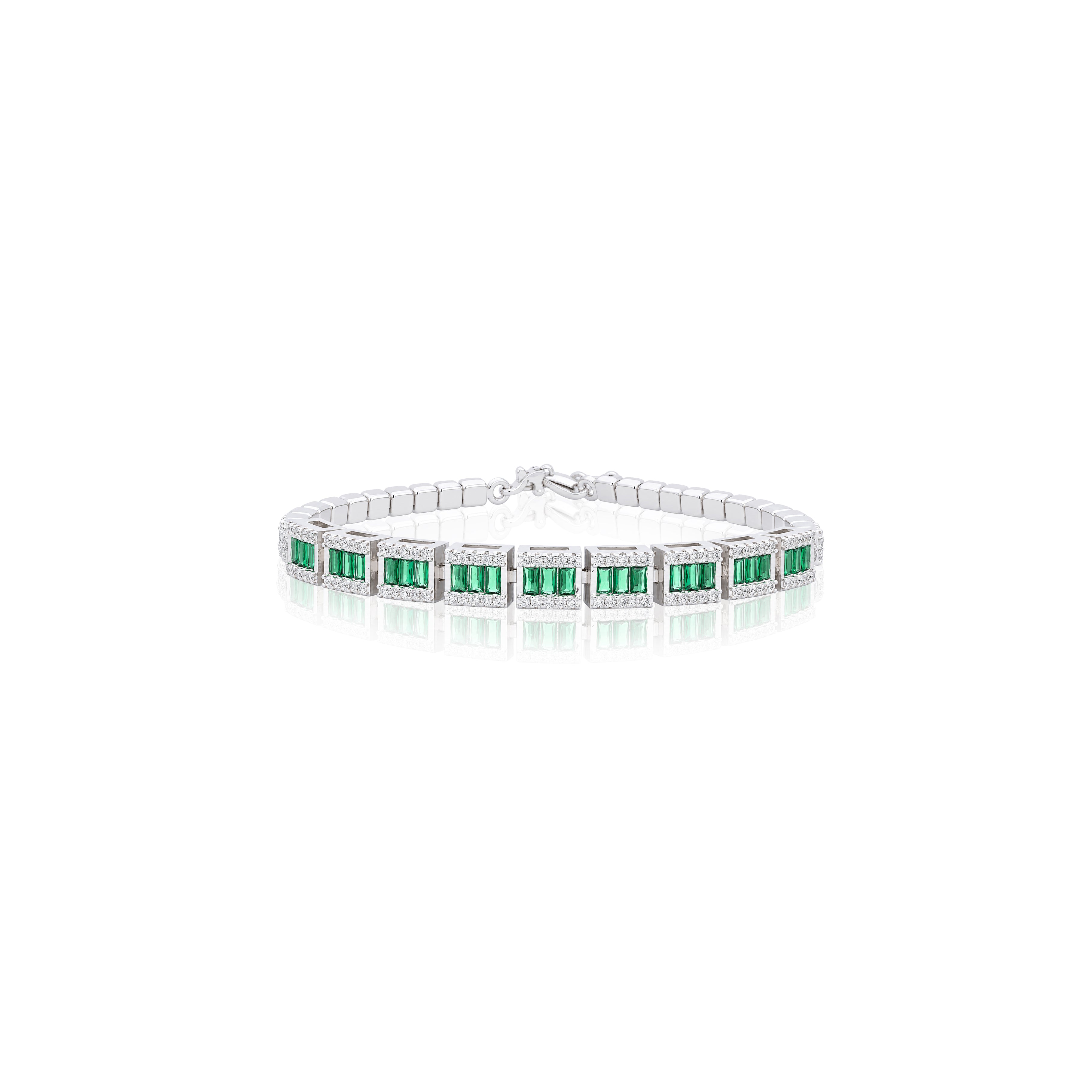 Forest Frame Tennis Bracelet