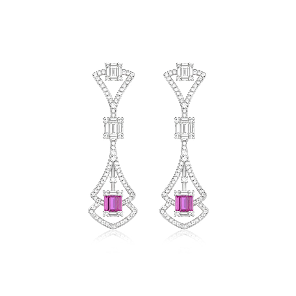 Fuschia Art Deco Drops