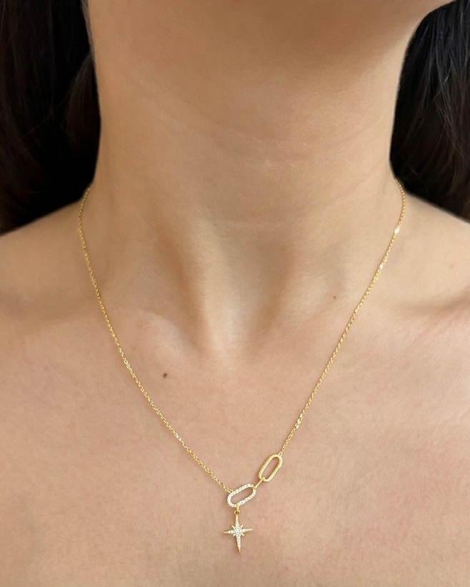 North Star Link Necklace
