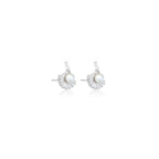 Ginkgo Pearl Fan Studs