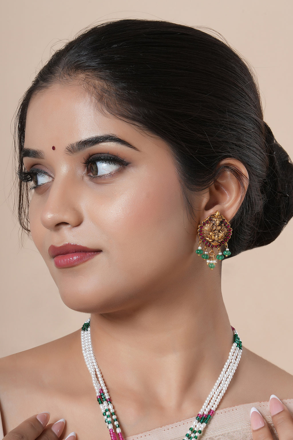 Lakshmi Kamal Stud Earrings