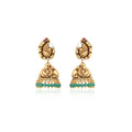 Mayura Emerald Jhumka Earrings