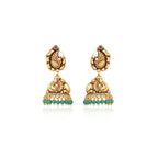 Mayura Emerald Jhumka Earrings