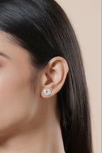 Pearl & Baguette Square Studs