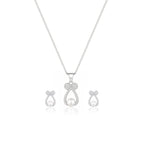 Pearl Bow Pendant Set
