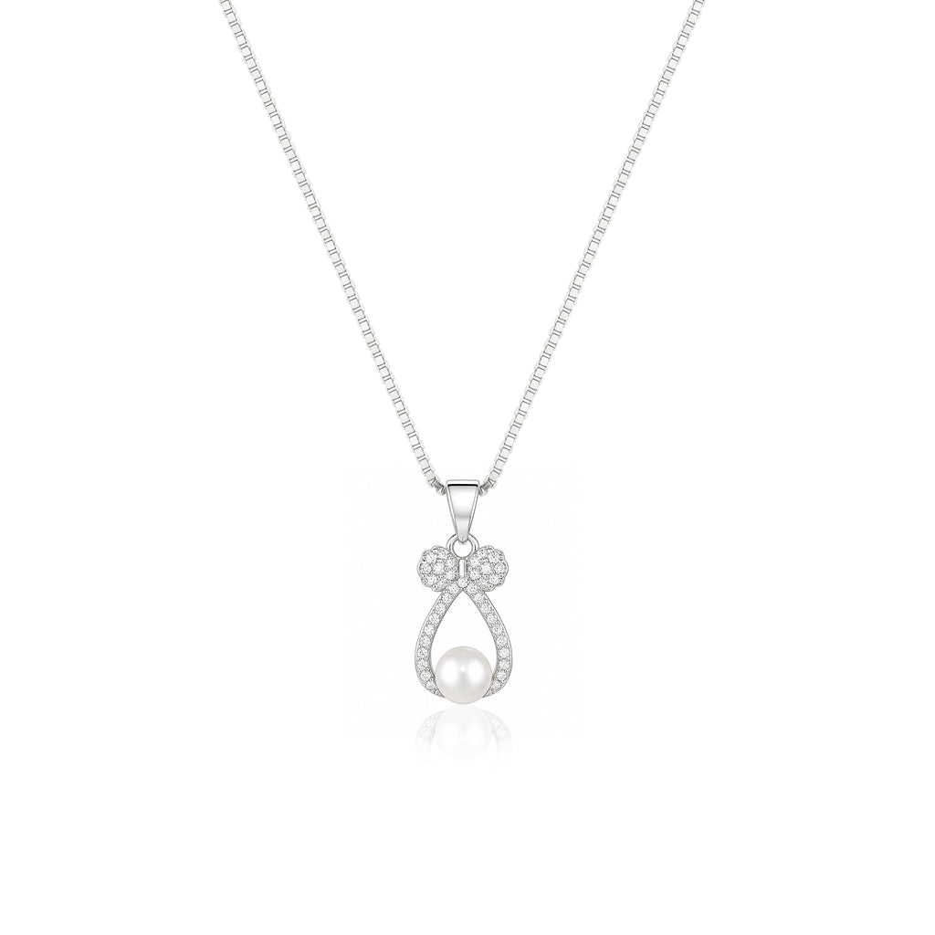Pearl Bow Pendant Set