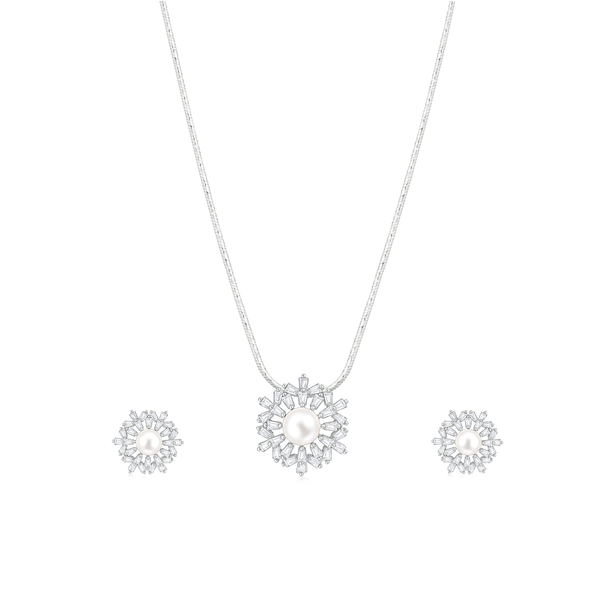 Pearl Starburst Pendant Set