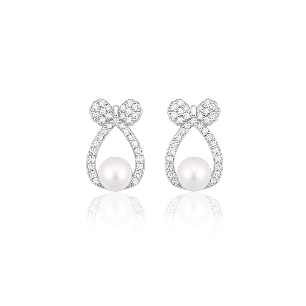 Pearl Bow Pendant Set