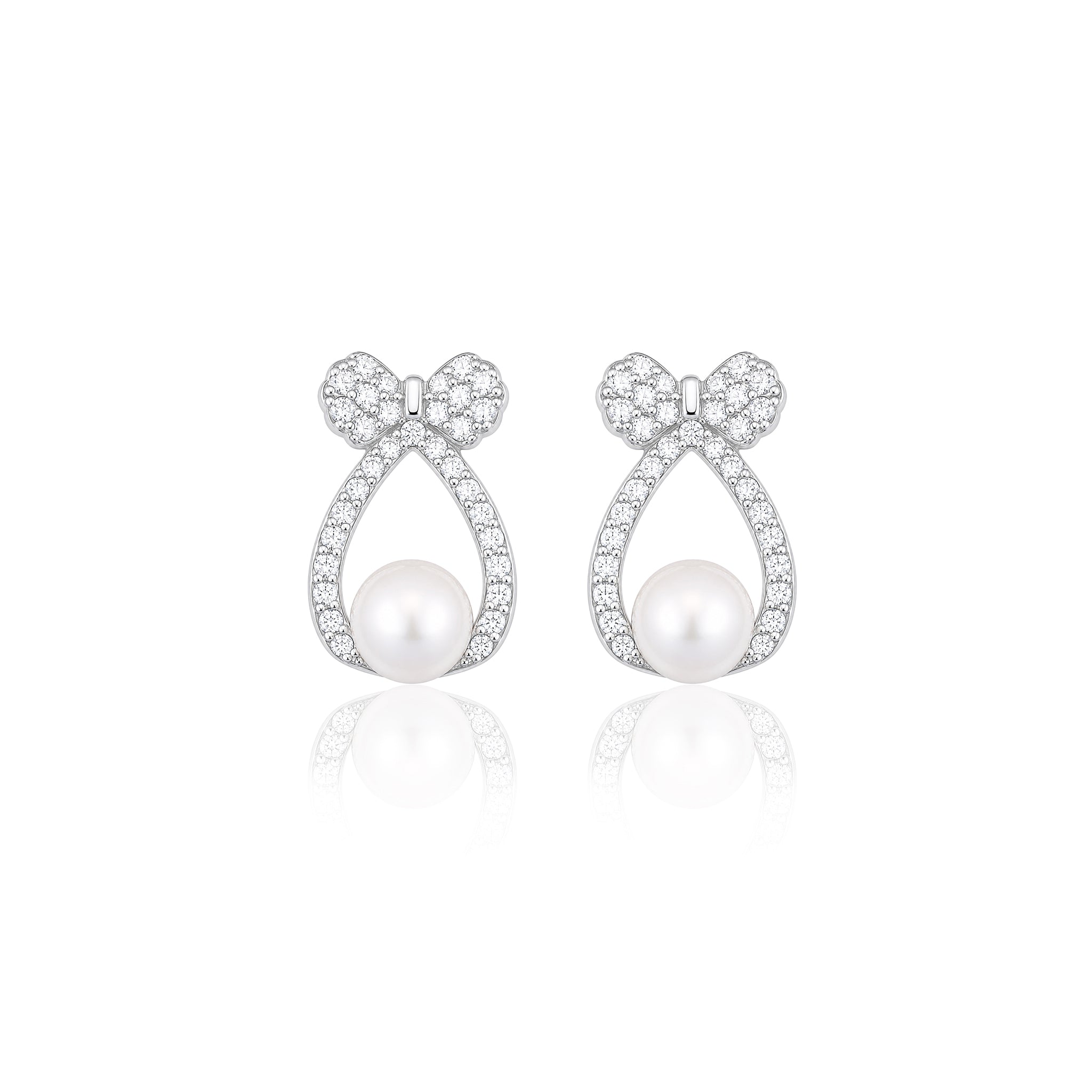Pearl Bow Pendant Set