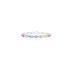 Rainbow Navette Cluster Bracelet