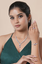 Ruby Vine Necklace Set