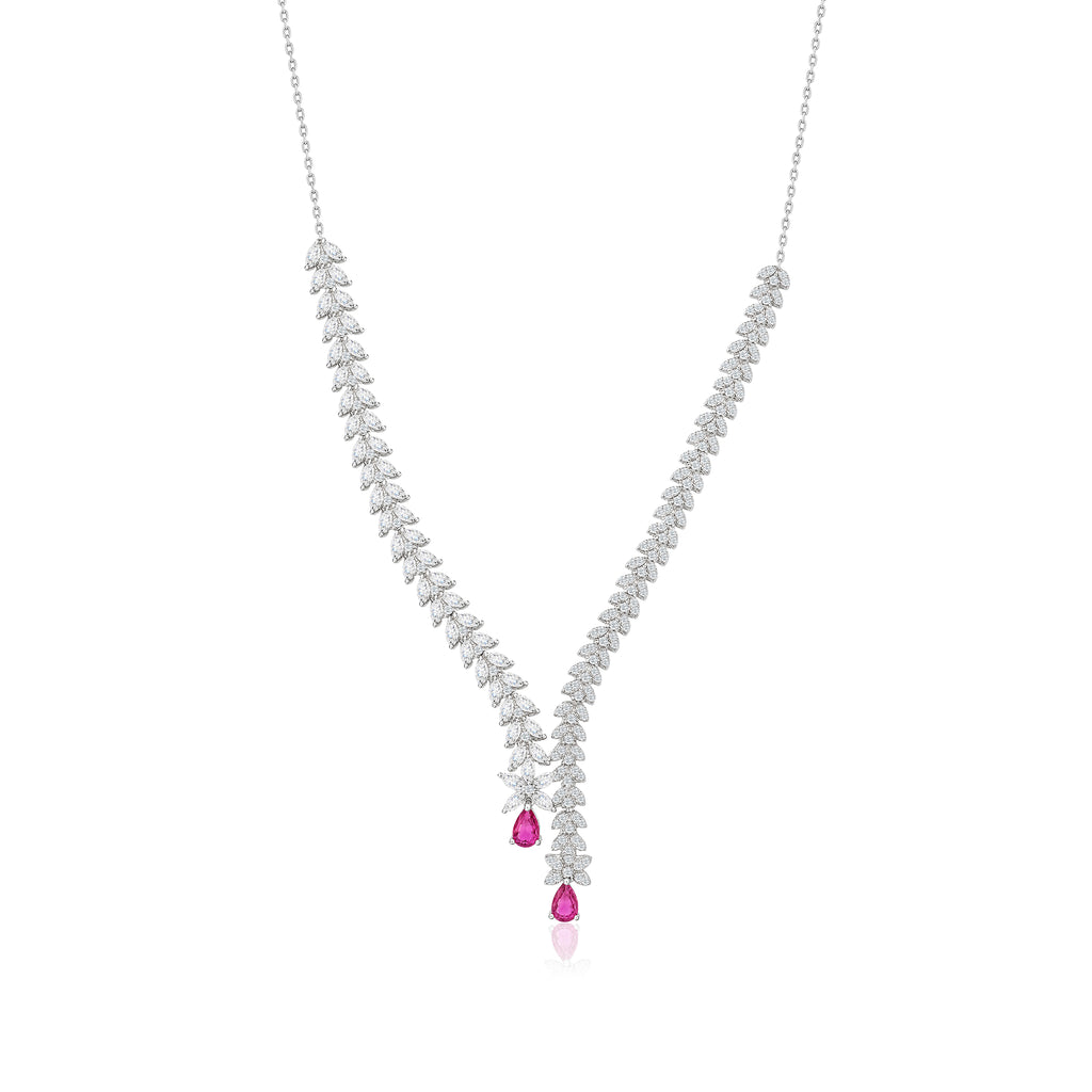 Ruby Vine Necklace Set