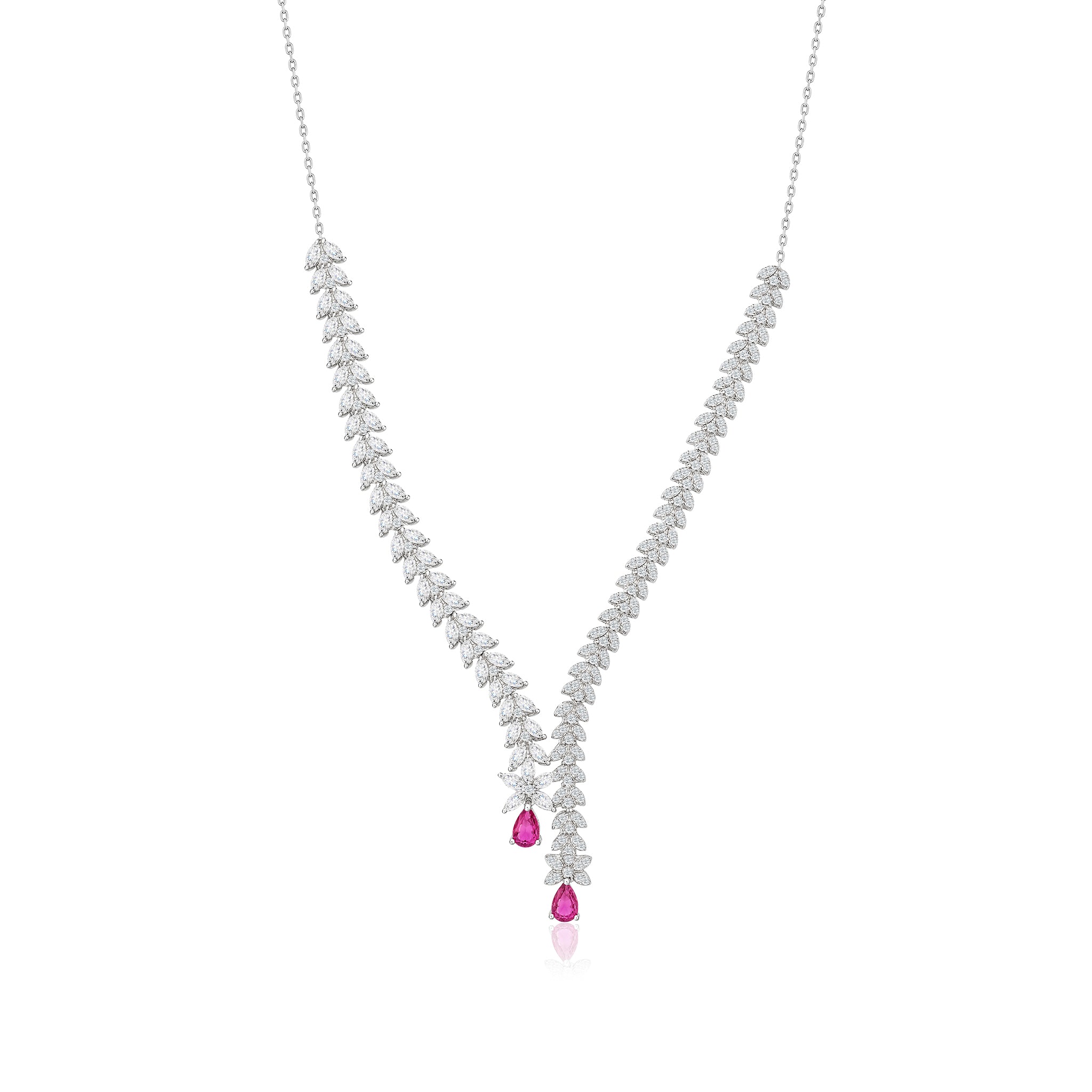 Ruby Vine Necklace Set