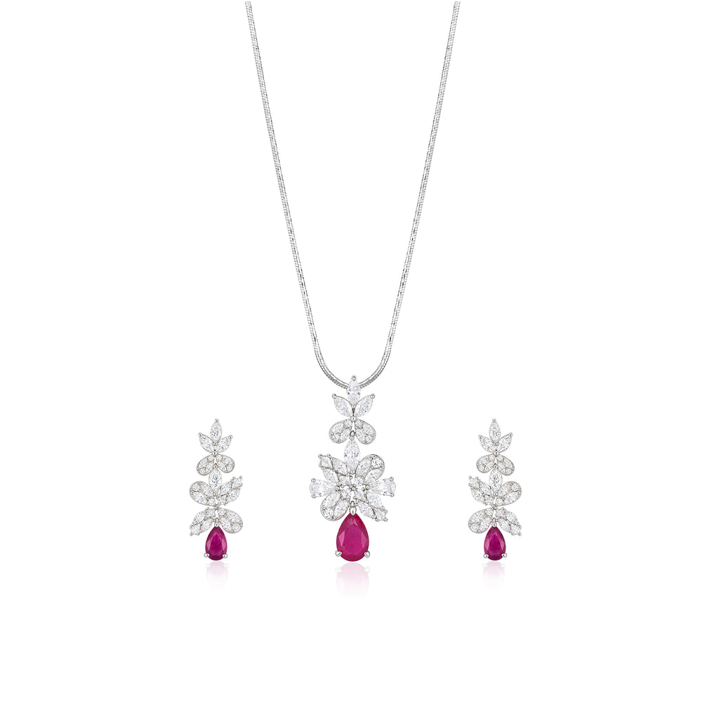 Scarlet Vine Pendant Set