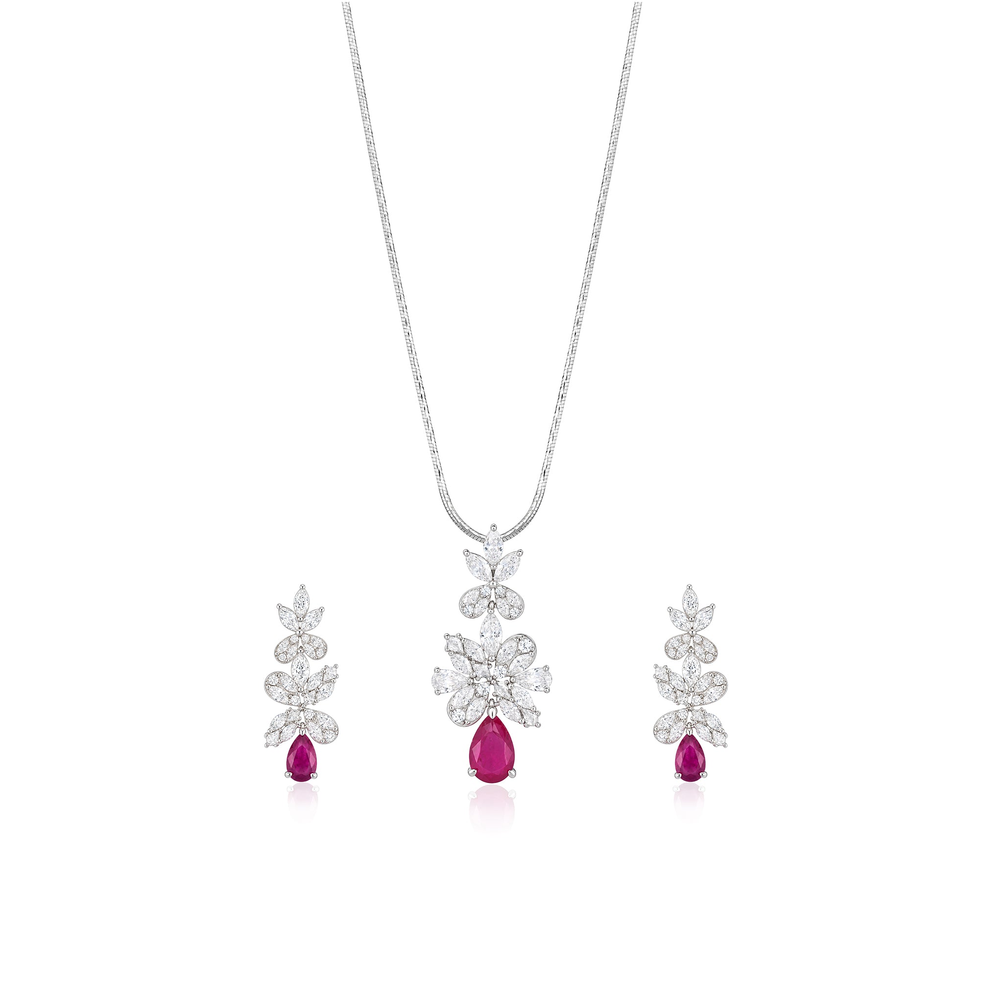Scarlet Vine Pendant Set