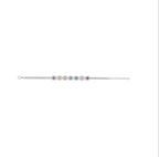 Rainbow Chunks Tennis Bracelet