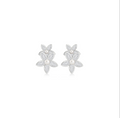 Double Bloom Pearl Earrings