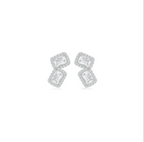 Double Emerald Halo Studs