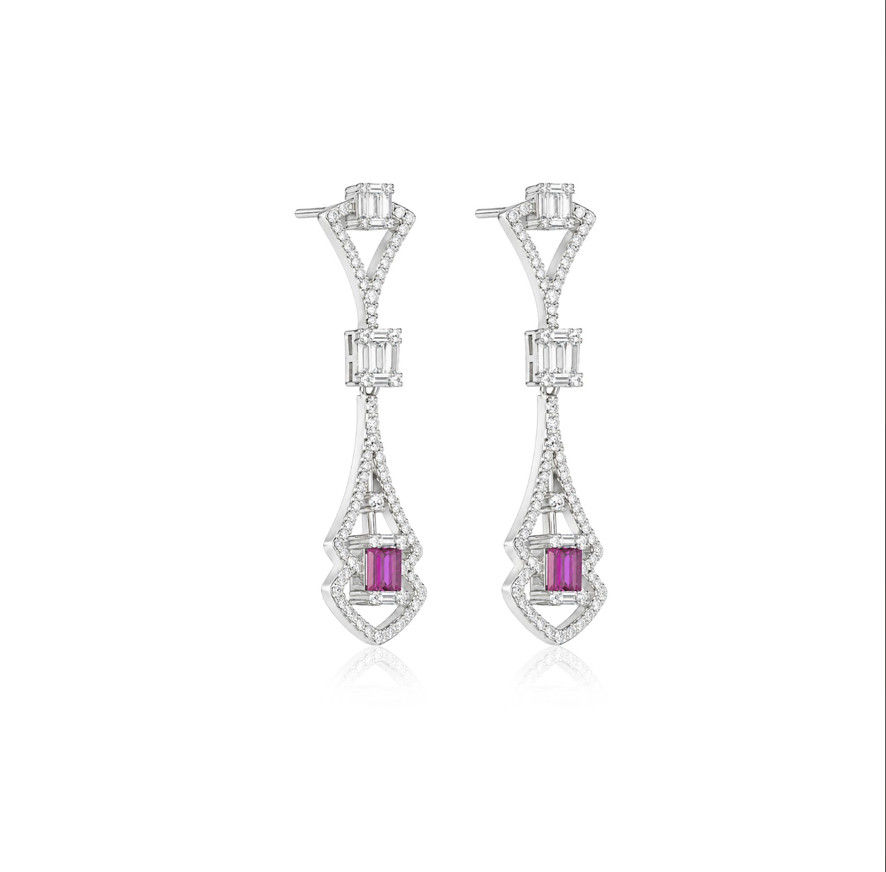 Fuschia Art Deco Drops