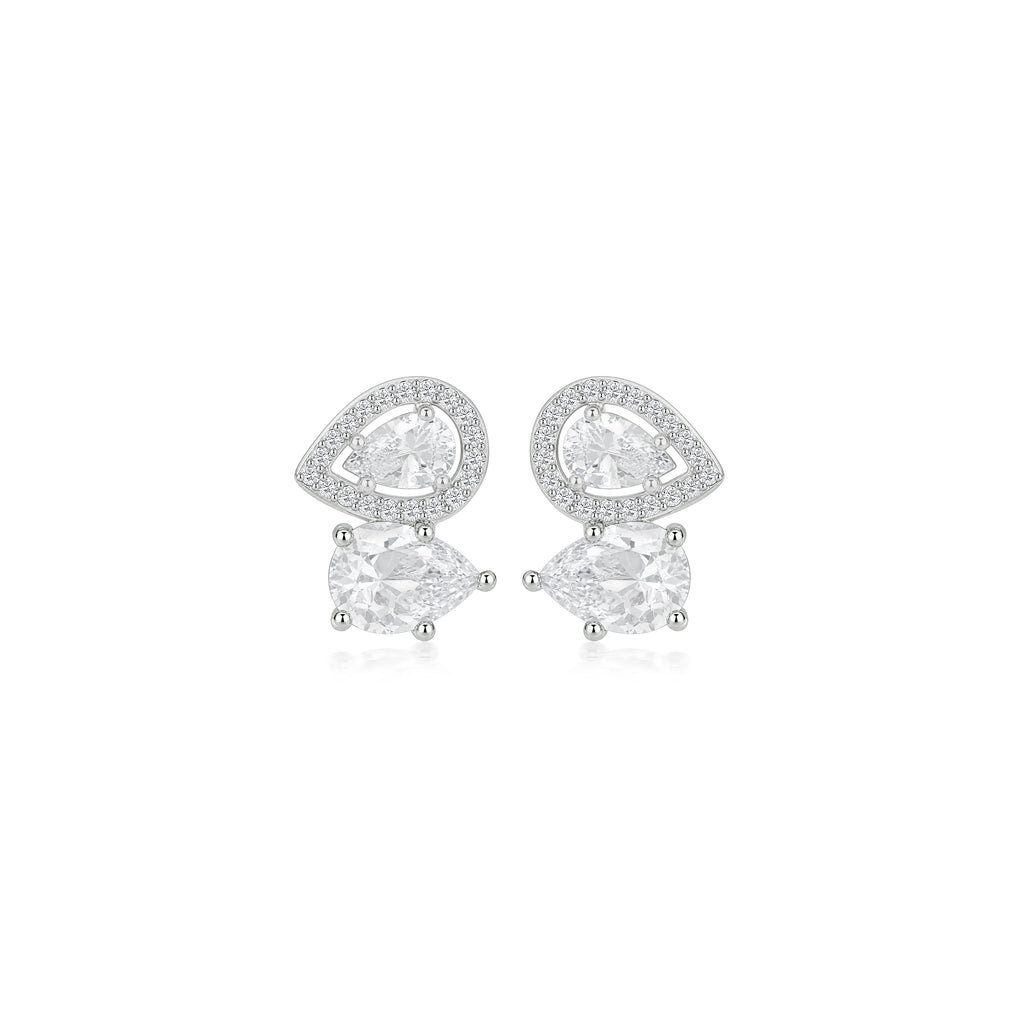 Teardrop Crown Studs