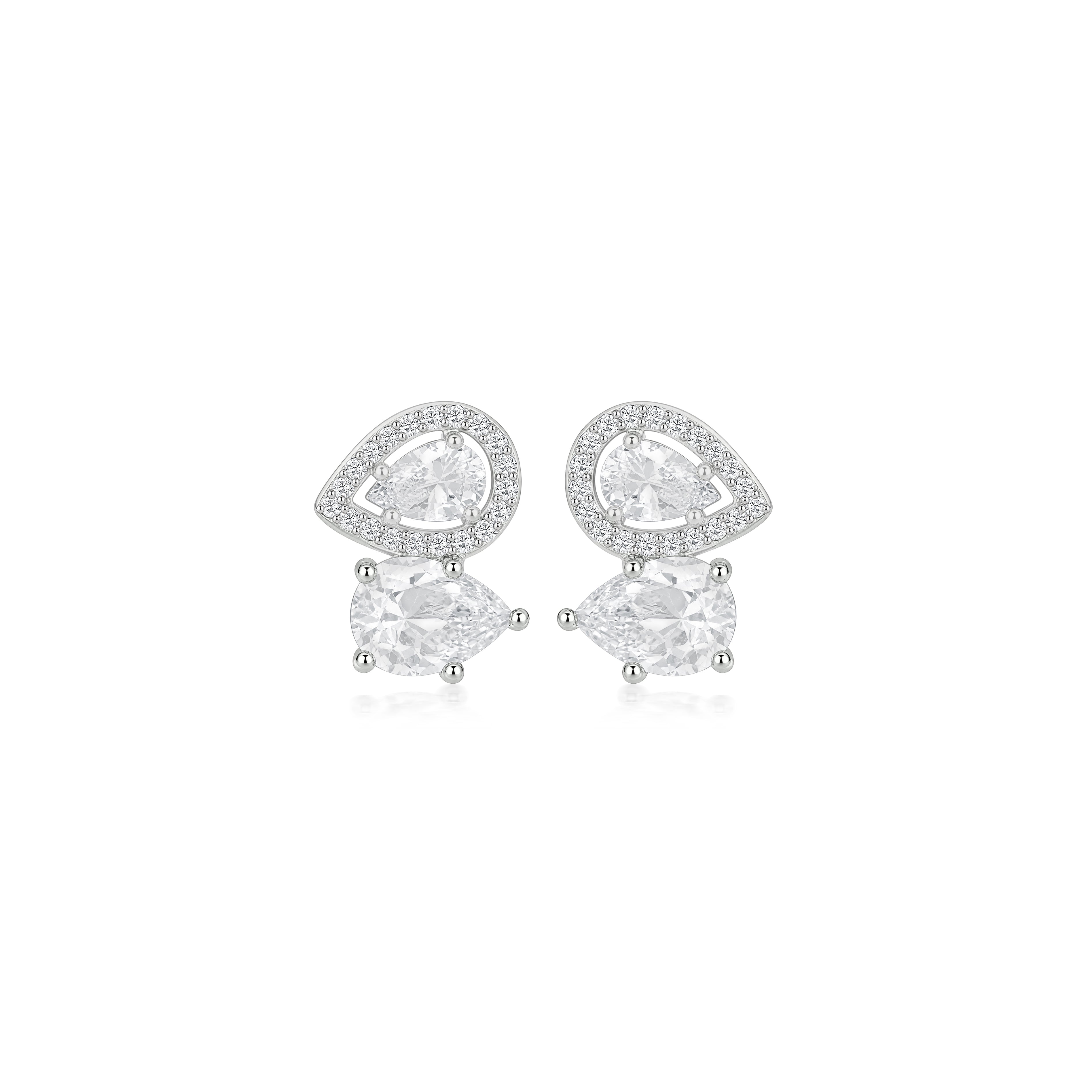 Teardrop Crown Studs