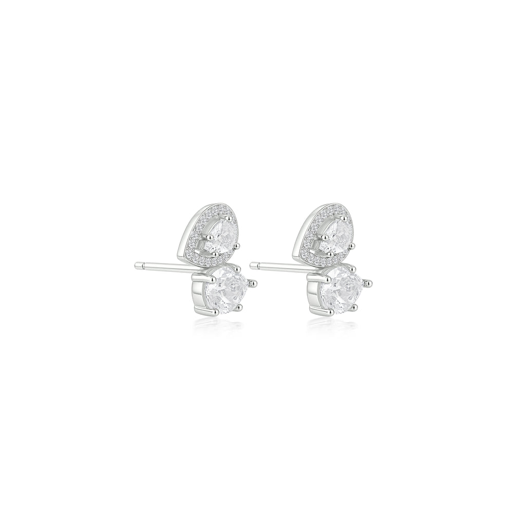 Teardrop Crown Studs