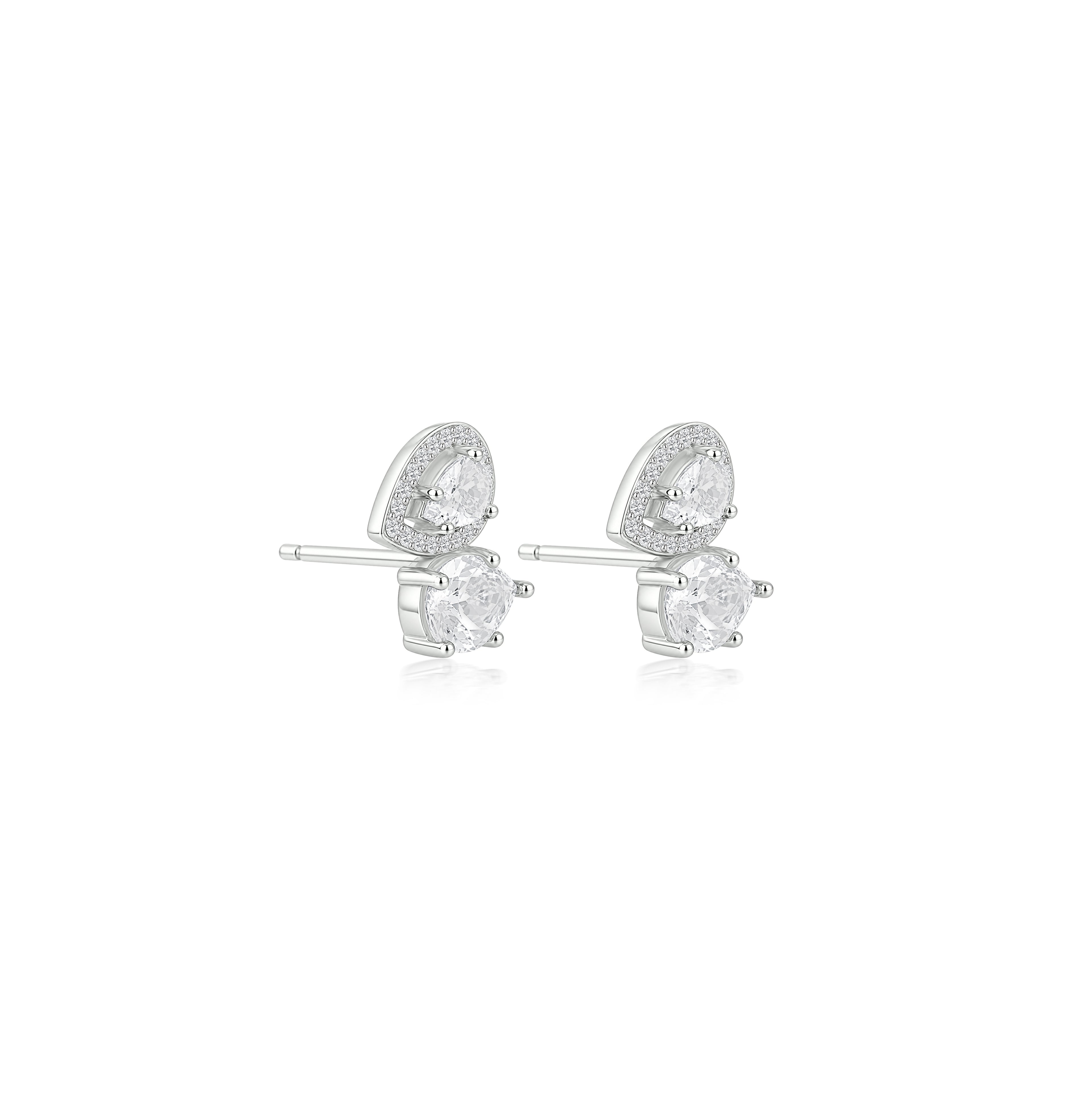 Teardrop Crown Studs